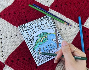 PROSPECT CLORING CLUB Summer Edition | Coloring Zine | Hand-Printed Linocut (4.25" x 5.5")