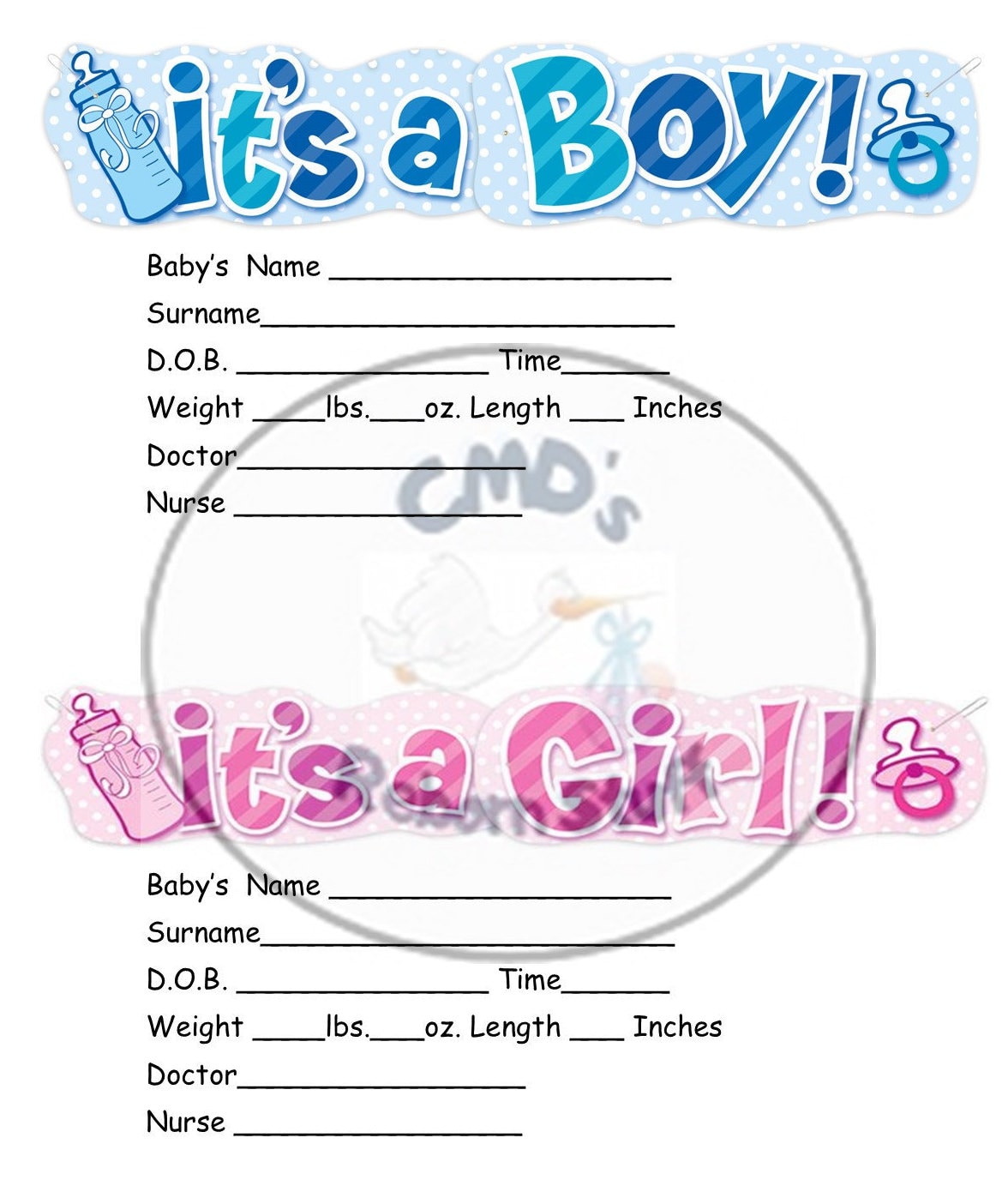 Hospital Crib Card for Reborns Etsy