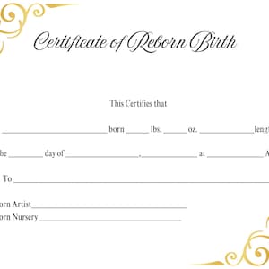Certificaat van herboren geboorte