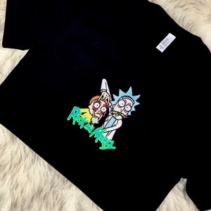 R!ck and Morty | Embroidery T-shirt | embroidery sweatshirt | Rick and M0rty T-Shirt | Rick and Morty Embroidery | Adult Unisex