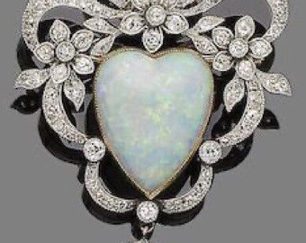 Antique Brooch & pendant with Natural Victorian Diamond, 925 Sterling Silver, Christmas Special Gifts