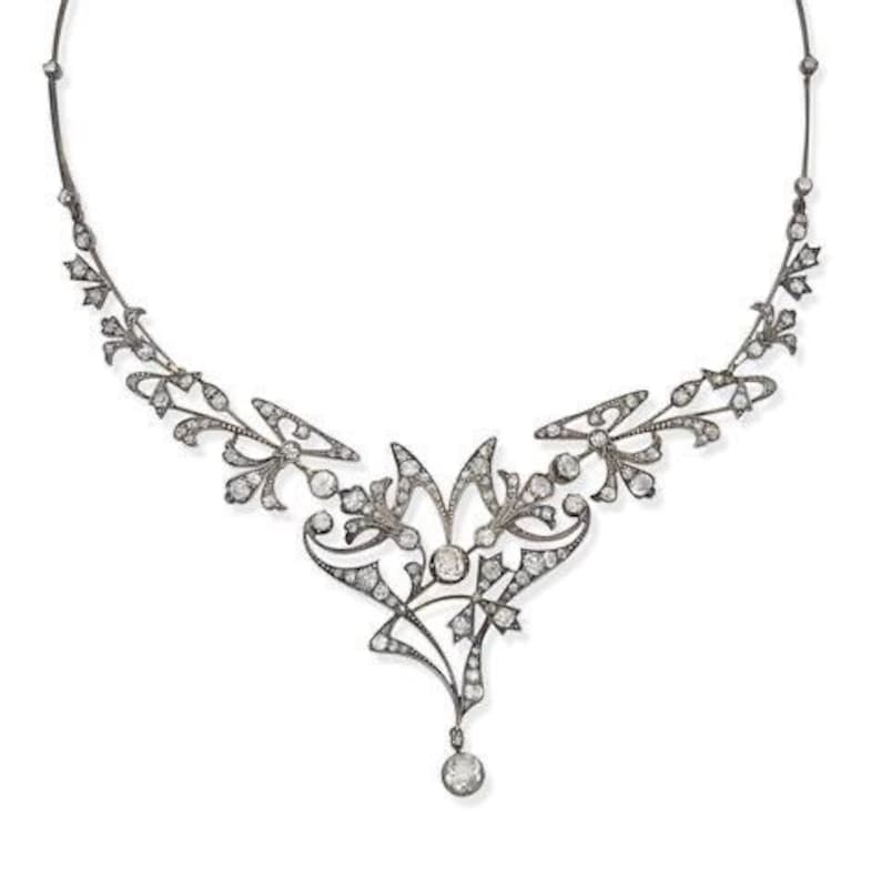 925 sterling Silver Diamond Necklace 925 sterling Silver Diamond Necklace