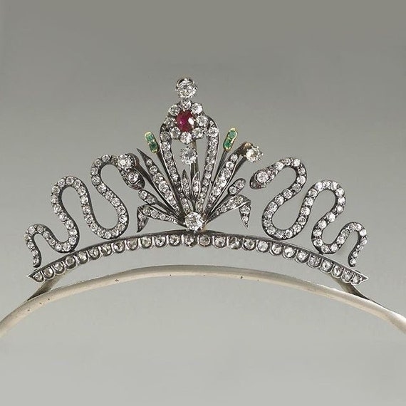 925 Sterling Silver Tiara Crown Etsy