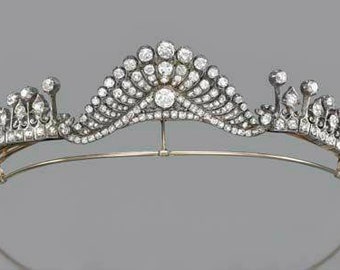925 Sterling Silver Diamond Tiara Crown