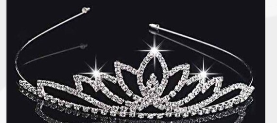 Silver, Rose Cut Diamond Tiara Crown