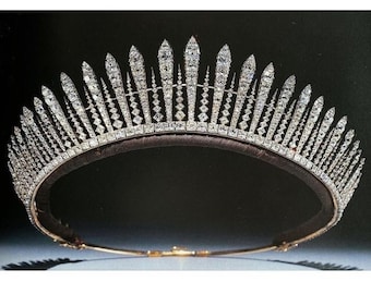 Wedding Special Tiara Crown with Natural Victorian Diamond, 925 Sterling Silver, You can wear this crown in every occasion.