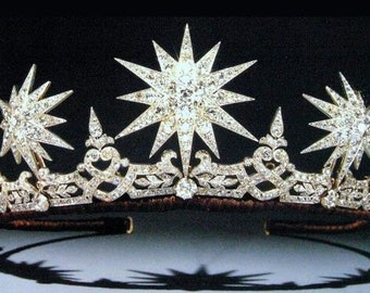 925 sterling Silver Diamond Tiara Crown