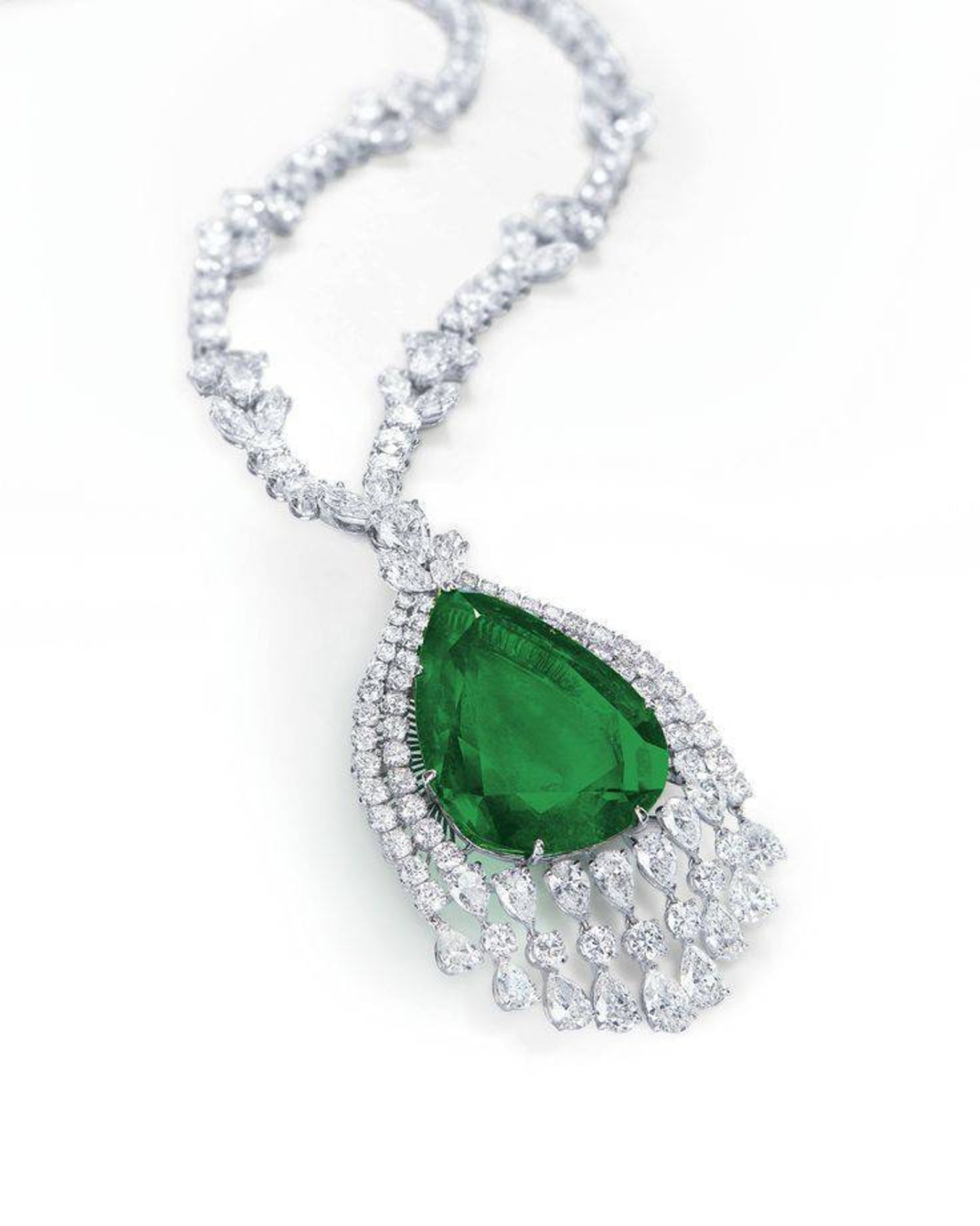 Exclusive Sterling Silver Moissanite Diamond Necklace