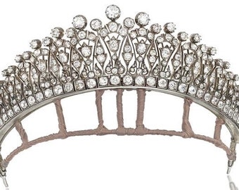 Wedding Season Special Tiara crown with American Diamond, 925 Sterling Silver, You can wear this crown in every occasion.