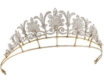 Wedding Tiara Crown, with American Diamonds, Sterling 925