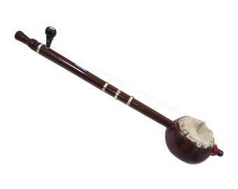Wooden Tumbi Ektara Traditional Indian Instrument Traditional Indian Tumbi/Ektara Musical Instrument - 20 Inch Brown Mango Wood Handcrafted Folk Instrument Tumbi Instrument