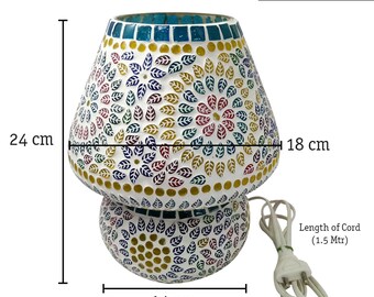 India Meets India Glass Mosaic Lamp Turkish Table Lamp
