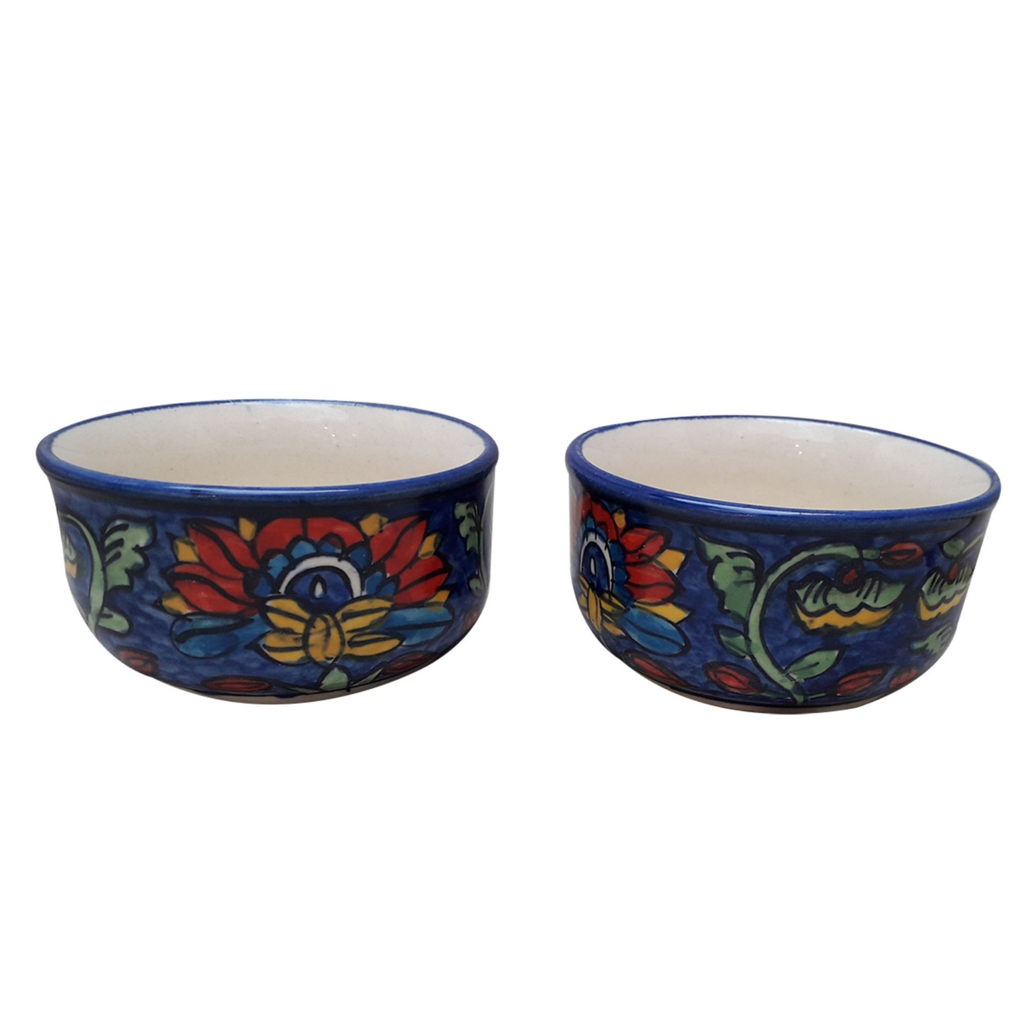 India Meets India Handmade Ceramic Serving Plate and 4 Bowls Etsy