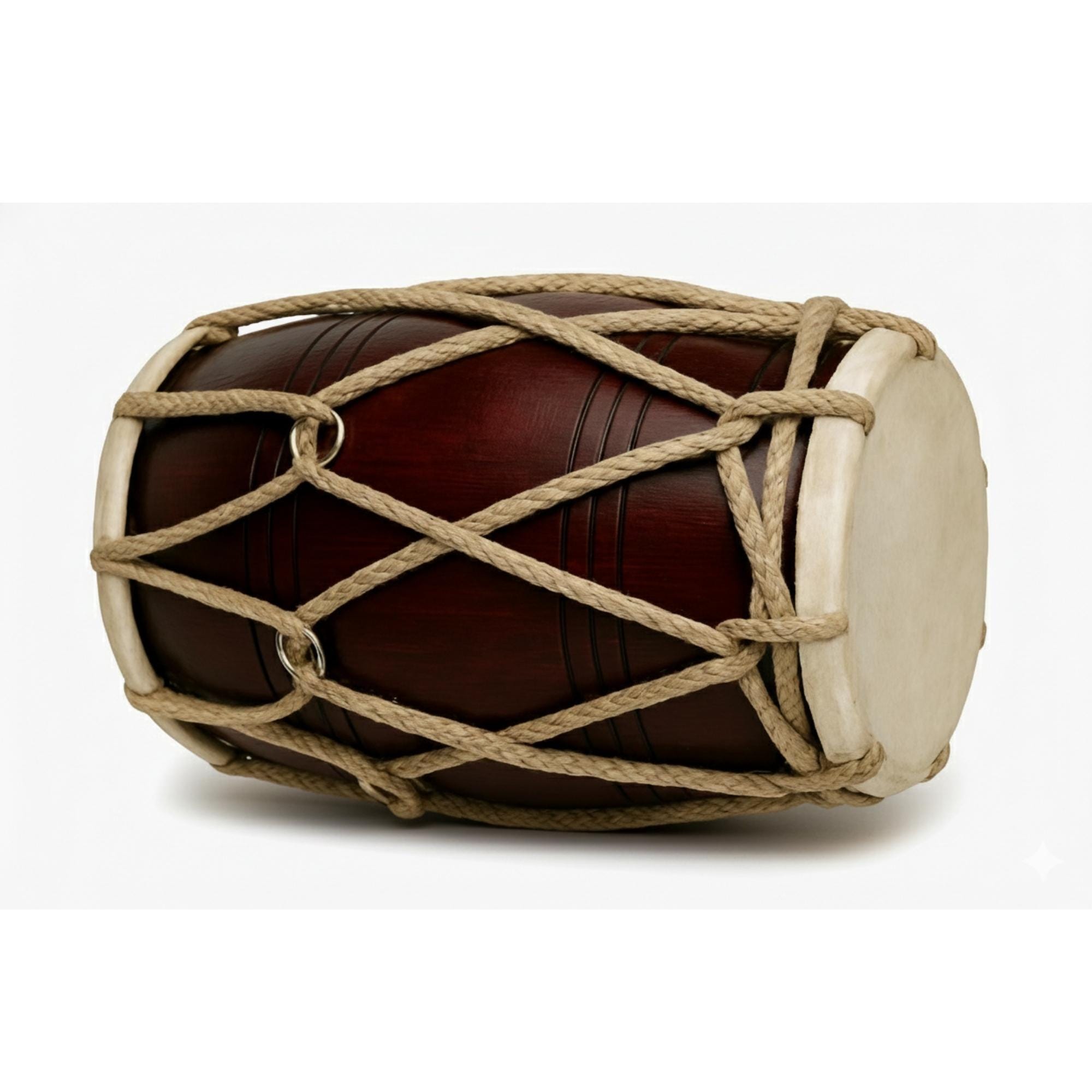 Professional Brown Wooden Dholak With Rope Tuners : Indian Folk ...