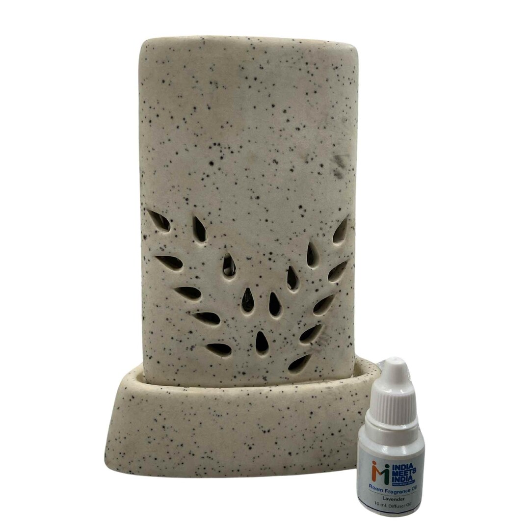 India Meets India White Ceramic Electric Aroma Diffuser Triangular ...