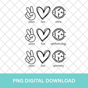 Paz, amor, retina Camisa PNG-Paz, amor, oftalmología PNG-Paz, amor, optometría png-Regalo de tecnología oftálmica-Regalos de tecnología retina-Personalizado png