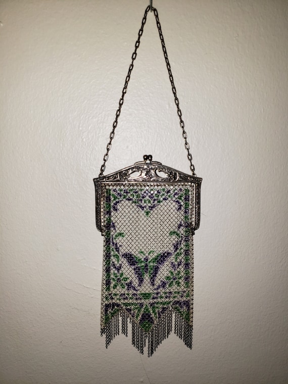 Victorian mesh butterfly purse