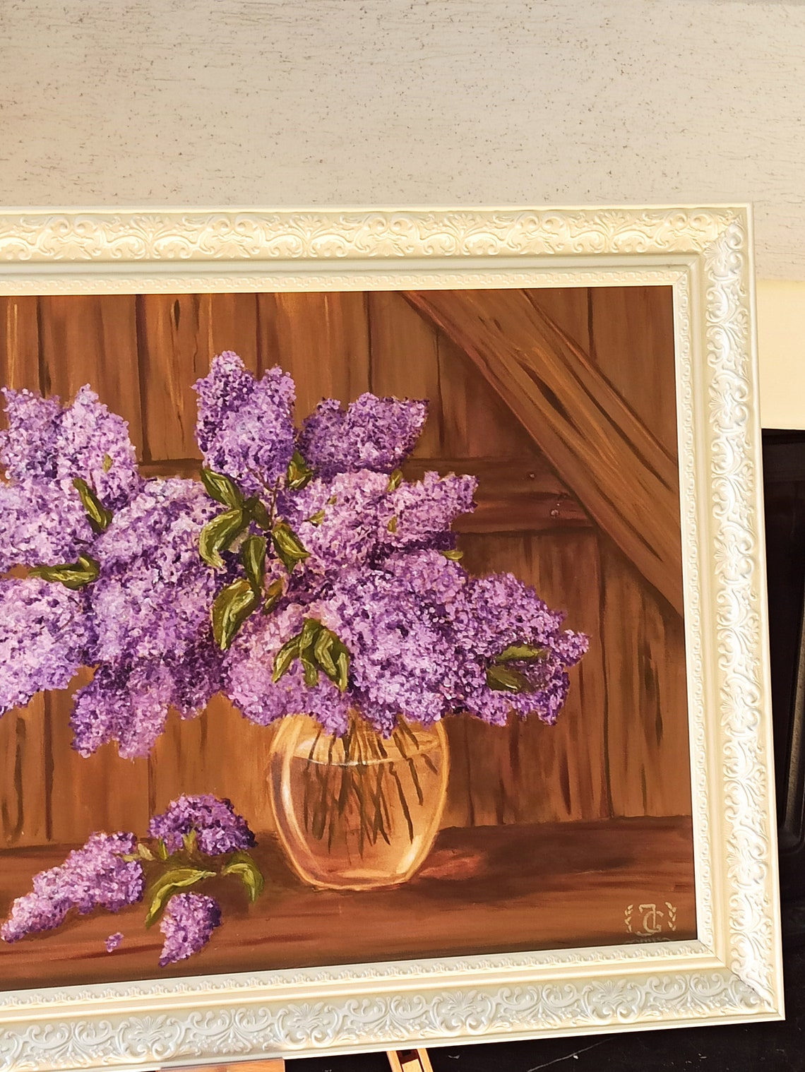 Lilac Original Oil Painting on Canvas Oil 70x50cm wall art Etsy