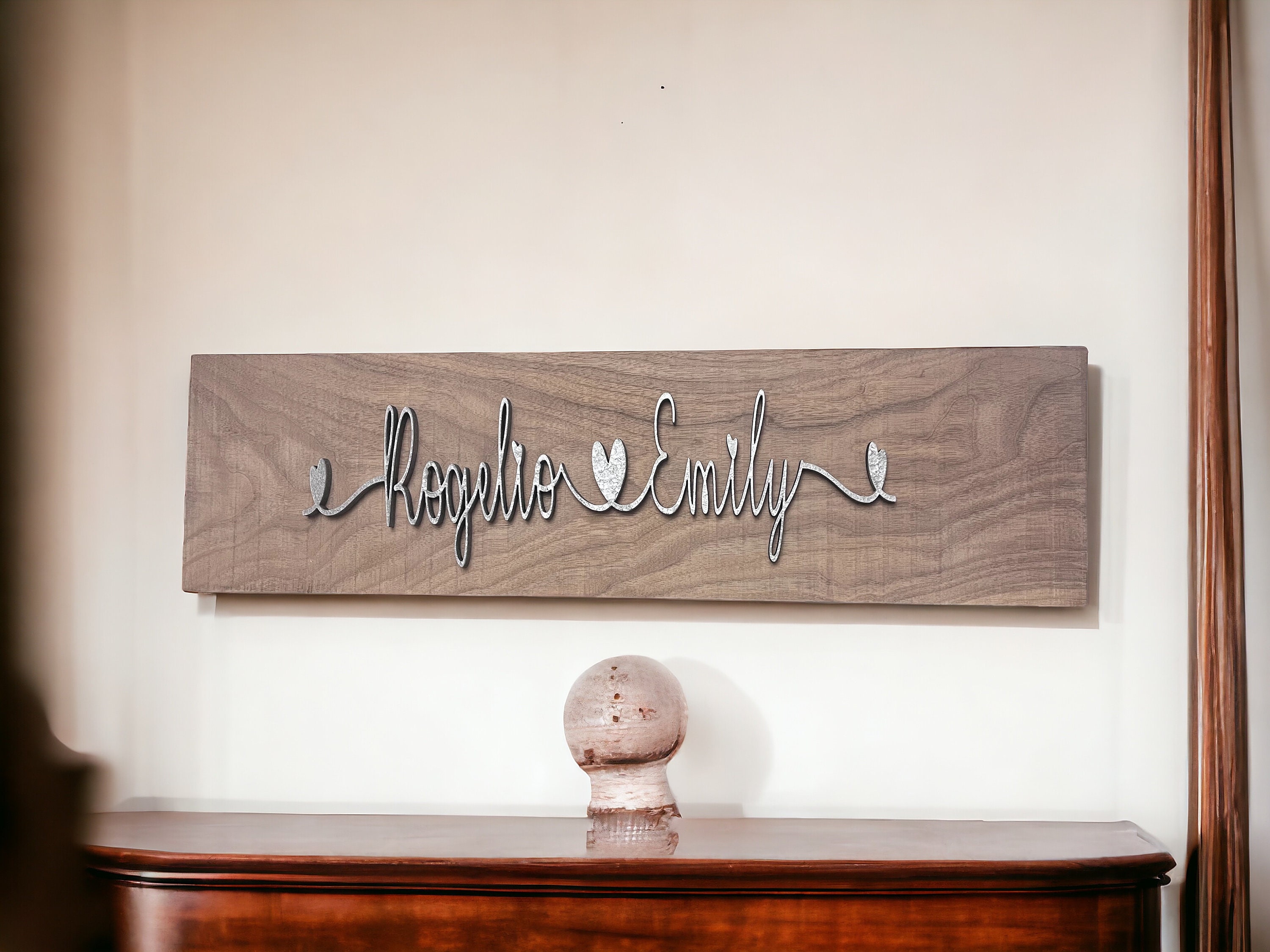 Personalized Couple Sign Romantic 3D Name Sign Heart Sign for Couples ...