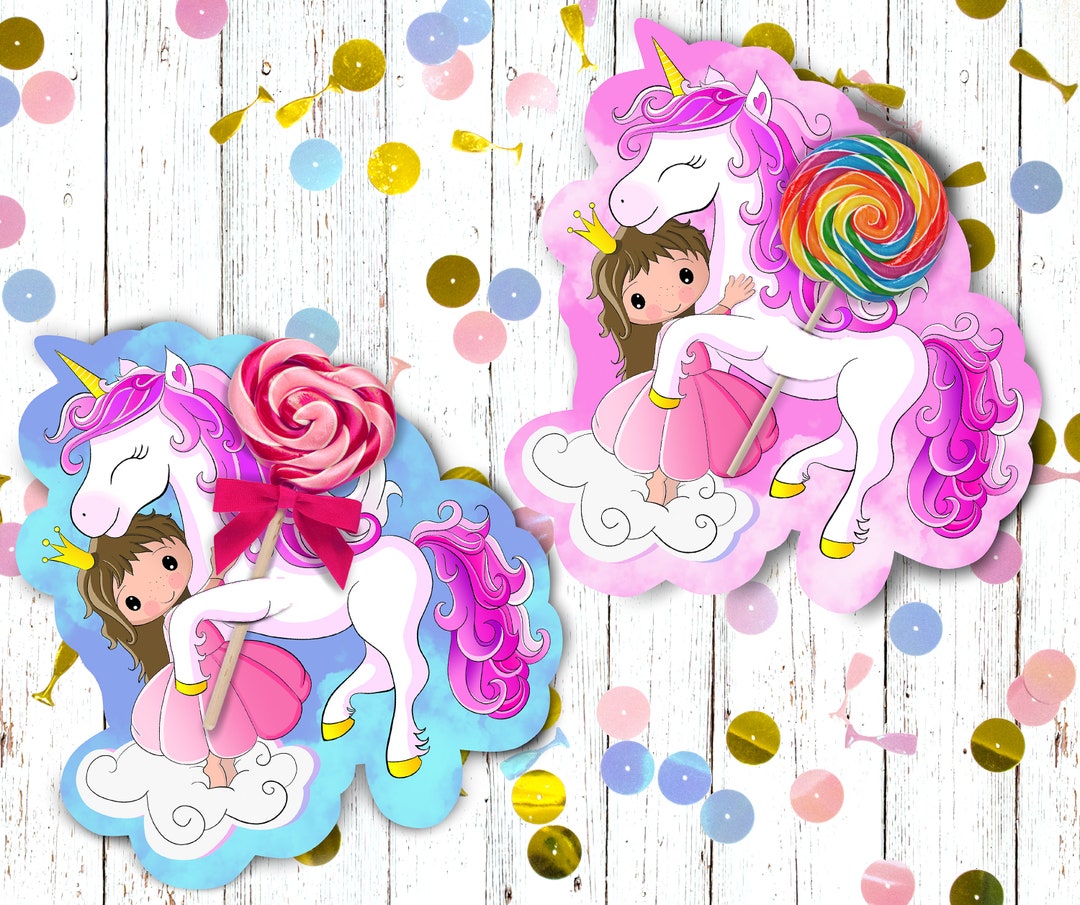 Unicorn Birthday Printable, Rainbow Unicorn Treat Hugger Printable for ...