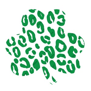 Leopard Shamrock PNG, St Patricks day png, Clover png