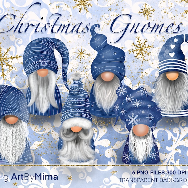 Christmas Gnome PNG, Gnomes Clipart, Santa's Lazy Gnome, Scandinavian, Gnome Clipart, Nordic Gnomes, Illustration, PNG Design, Printable PNG