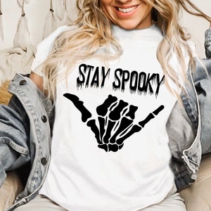 Stay Spooky Skeleton Hand PNG, Halloween PNG, Spooky png, Skeleton png, Digital Download