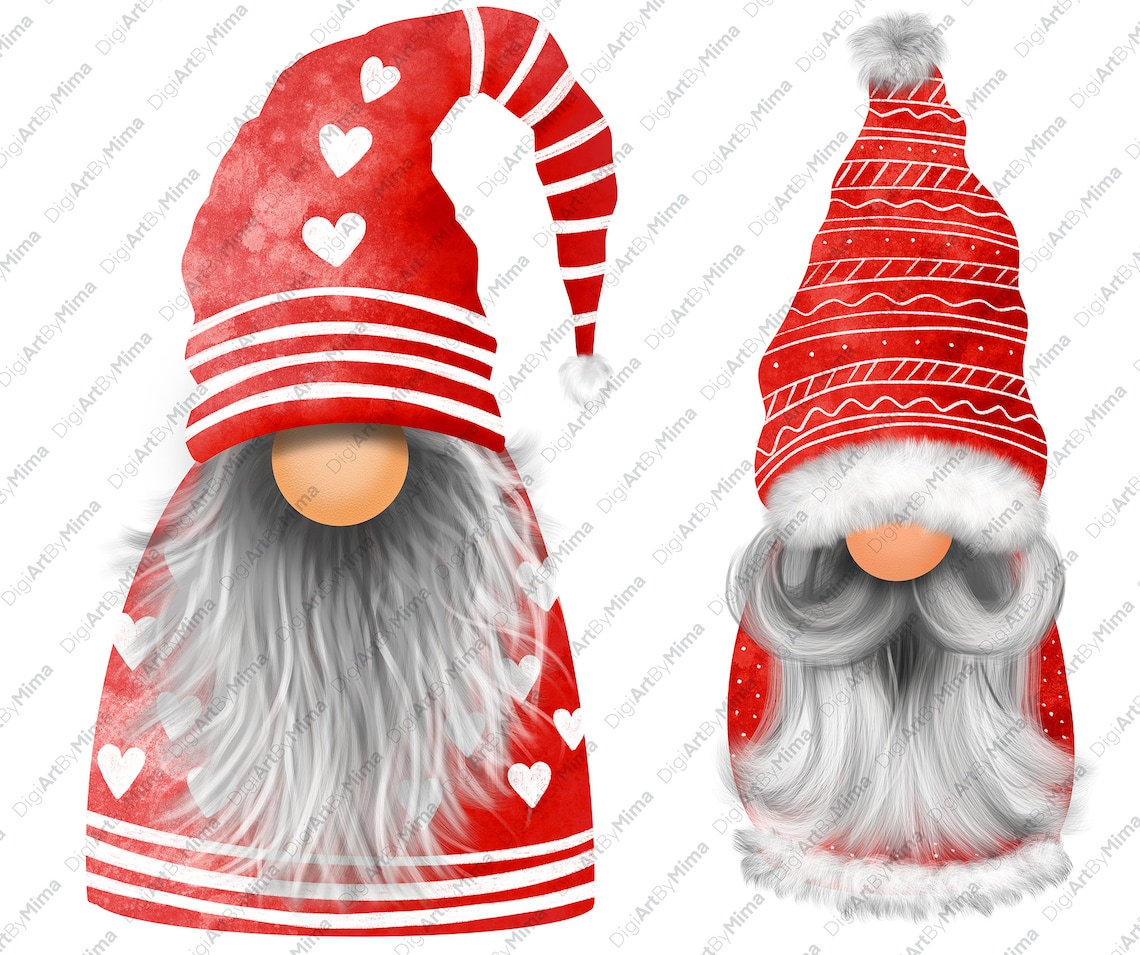 Christmas Gnome PNG Gnomes Clipart Santa's Gnome | Etsy