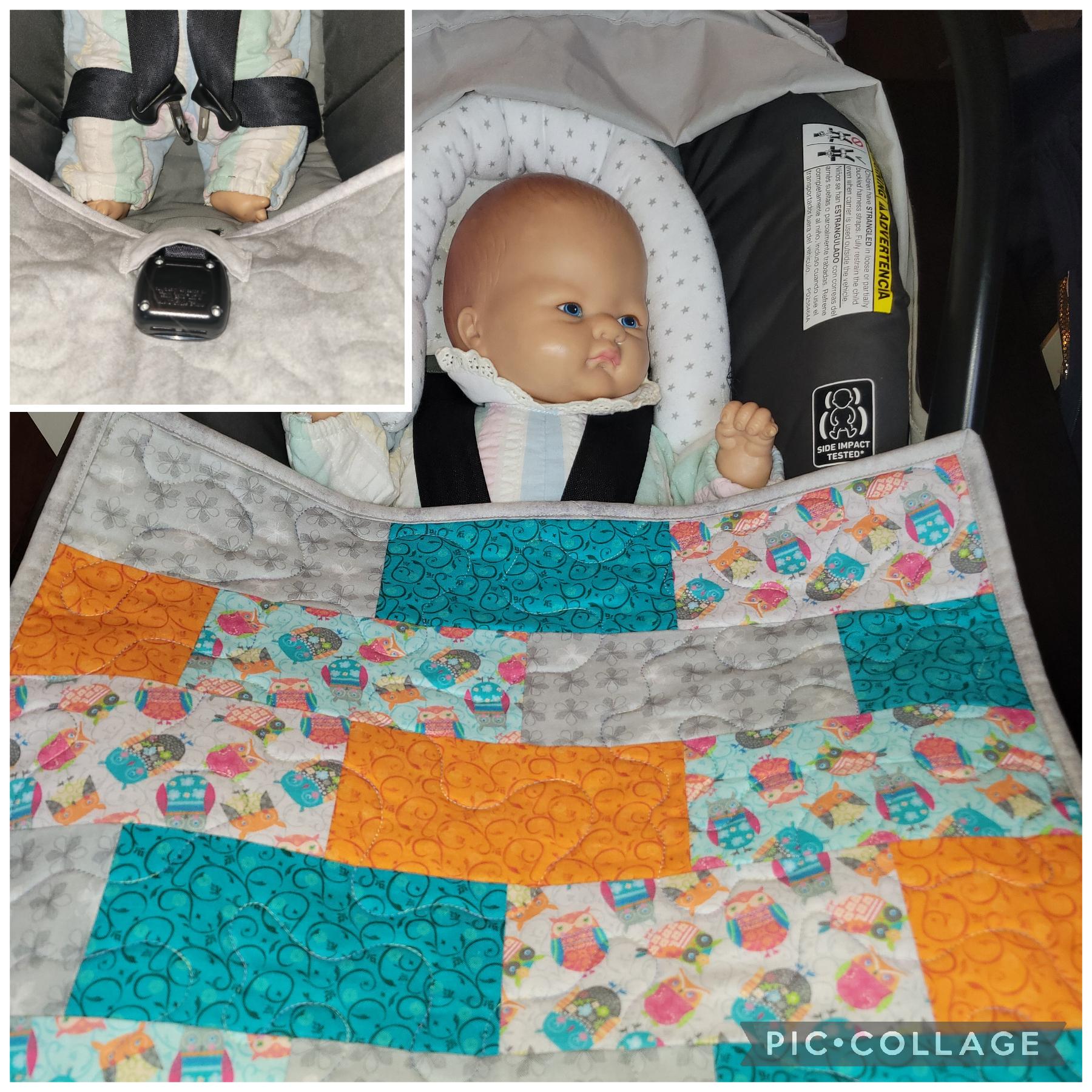 Carseat Baby Blanket - Owls
