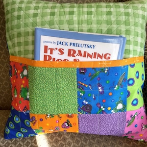Story Time 16&quot; Patchwork Quilted Pillow Cover