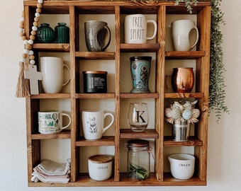 Custom Coffee Mug Shelf Display Shelf Rae Dunn Provincial Mug Holder
