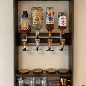 Liquor Dispenser Wall Shelf - Commercial Grade Hardware