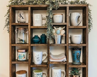 Custom Coffee Mug Holder Wall Shelf Rae Dunn Display