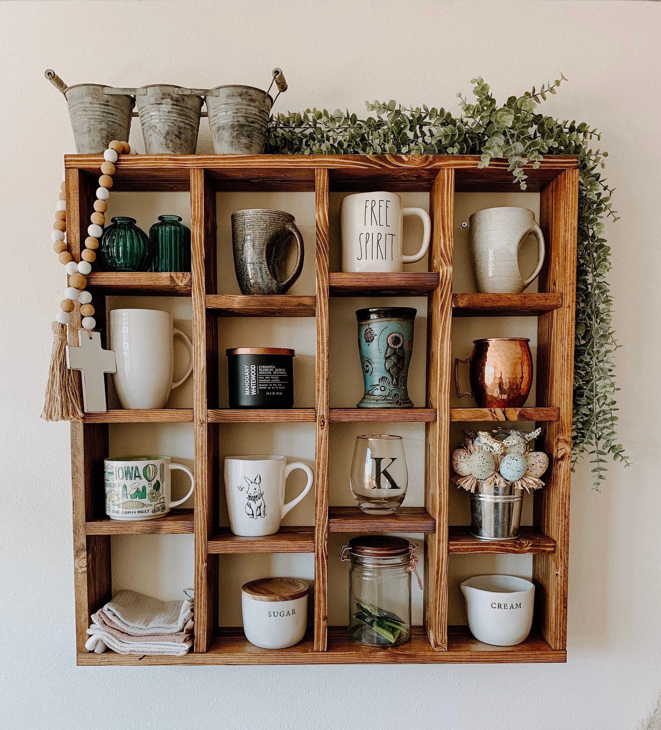 Custom Coffee Mug Shelf Display Shelf Rae Dunn Provincial Mug Holder Etsy