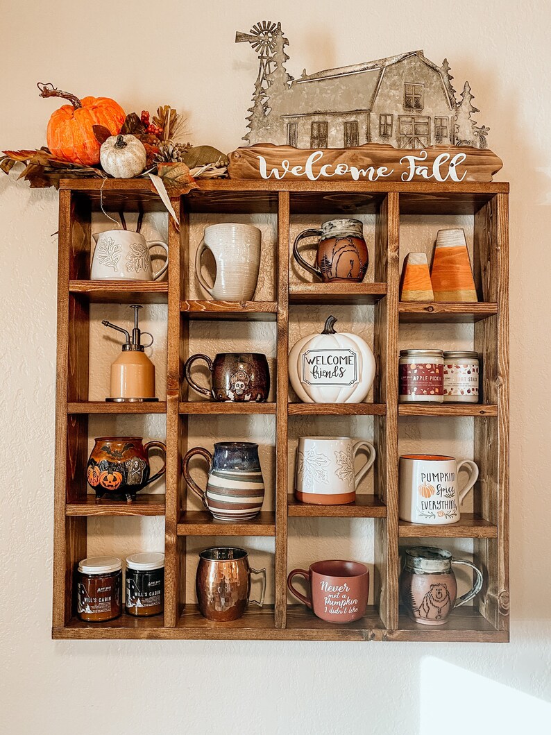 Custom Coffee Mug Holder Display Shelf Rae Dunn Provincial