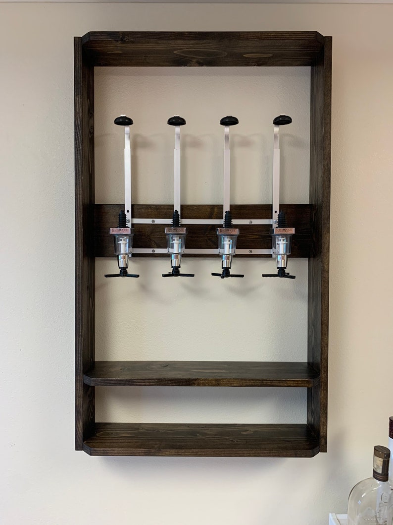 Liquor Dispenser Wall Shelf Commercial Grade Hardware Etsy