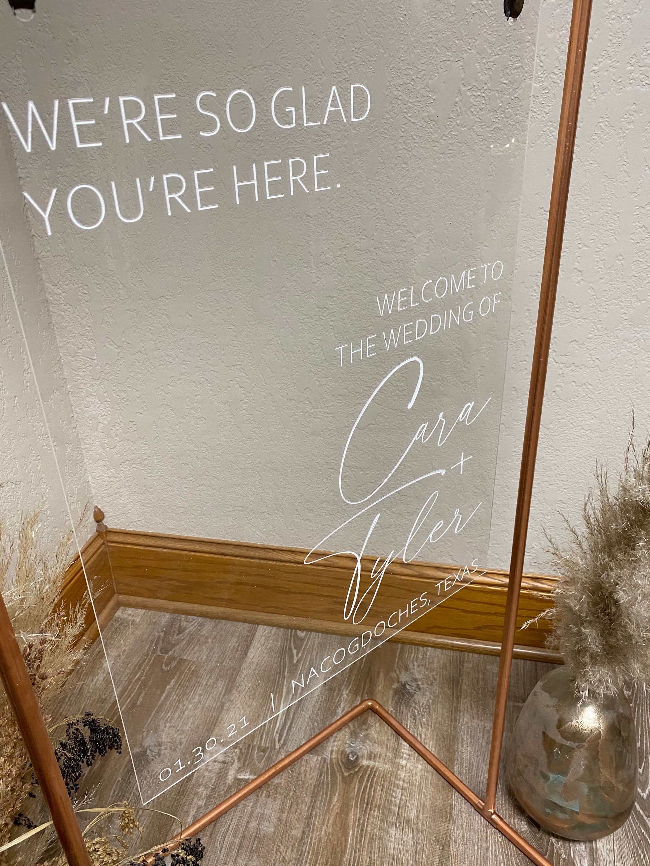 Copper Stand and Welcome Sign– The Confetti Home
