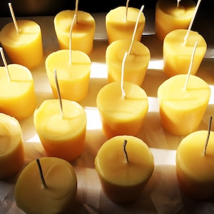 Set of 4 All-Natural Beeswax Votives