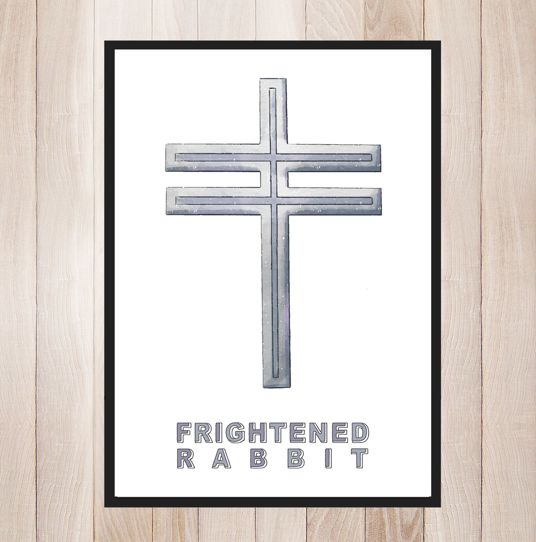 Frightened Rabbit Drawing Frightened Rabbit Art Print - Frightened Rabbit Cross - Frightened ...