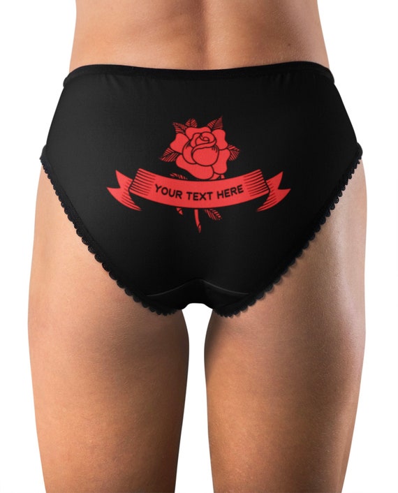 Personalized Custom Sexy Panties Rose With Banner/ribbon, Sexy Cute Lingerie,  Women's Underwear -  Canada