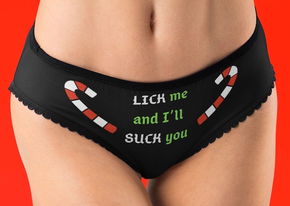Sexy Christmas Panties, Hipster Panties, Lick Me and Ill Suck You Winter  Christmas Lingerie, Womens Underwear -  Finland