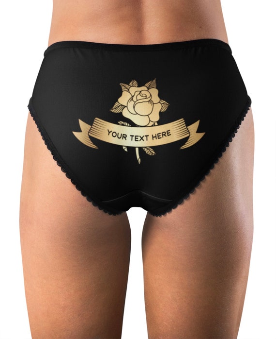Personalized Custom Sexy Panties Rose With Banner/ribbon, Sexy