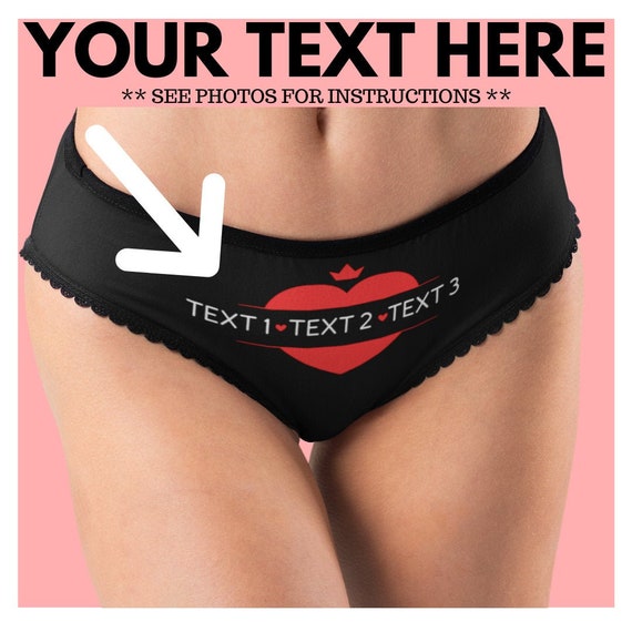 Custom Personalized Valentines Day Panties, Sexy Panties, Womens Underwear,  Sexy Gifts for Her 