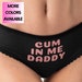 Sexy Panties, Cum In Me Daddy, Funny Cute & Sexy Lingerie, Women's Underwear 