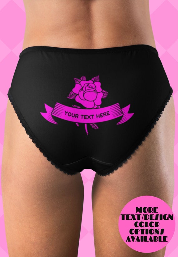 Personalized Custom Sexy Panties Rose With Banner/ribbon, Sexy Cute  Lingerie, Women's Underwear -  Canada