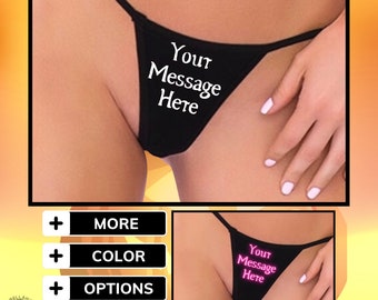 Personalized Custom Sexy Thong GString, Sexy Cute Lingerie, Women's Underwear, Panties