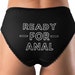 Sexy Panties, Ready For Anal Black Hipster Panties, funny playful cute panties, Women’s Underwear 