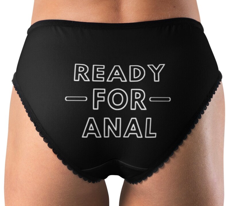 Sexy Panties, Ready For Anal Black Hipster Panties, funny playful cute panties, Women’s Underwear 