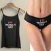 Set - Personalized Customized Sexy Tank Top with Black Hipster Panties 
