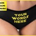 Custom Personalized Panties With Your Words, Sexy Panties, Fun Panties, Slutty Nerd Lingerie, Star Wars Theme, Women's Underwear 